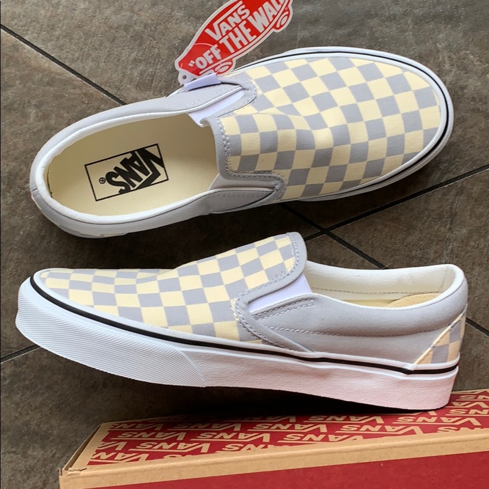 VANS CLASSIC SLIP ON CHECKERBOARD GREY DAWN/ WMNS - Picture 13 of 16